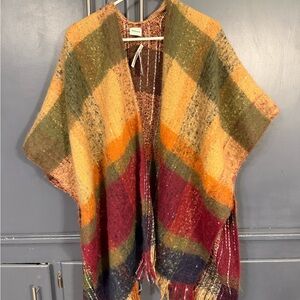 Multicolor Plaid Women's Shawl